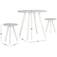 thumbnail image 3 of Safavieh Whitman 31" Round Contemporary Dining Table, Light Gray/White, 3 of 5