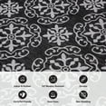 thumbnail image 6 of World Rug Gallery Transitional Geometric Textured Flat Weave Indoor/Outdoor Area Rug - BLACK 5' X 7', 6 of 9