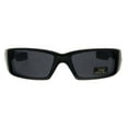 thumbnail image 2 of Locs Classic 90s Cholo Gangster Narrow Rectangular All Black Warp Sunglasses Shiny, 2 of 3
