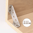 thumbnail image 5 of 20PCS Universal Furniture Corner Connector, Angle Fasten Connector Triangle Support Frame Stainless Steel Corner Bracket, 5 of 5