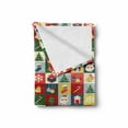 thumbnail image 2 of Christmas Soft Flannel Fleece Blanket, Xmas Theme Santa Claus Surprise Boxes Cones Jingle Bells Tree Ornaments in Boxes, Cozy Plush for Indoor and Outdoor Use, 70" x 90", Multicolor, by Ambesonne, 2 of 6