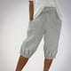 thumbnail image 1 of Puntoco Pantalones cortos deportivos para mujer, moda de verano, pantalones cortos casuales sólidos con cintura elástica, bolsillos, pantalones cortos de media pierna, 1 of 5