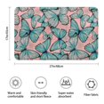 thumbnail image 3 of Blue Butterfly Pink Background Pattern Bathroom Rugs Mat,Non Slip Microfiber Bathroom Rug,Rubber Backing,Soft Bathroom Mats for Bathroom Floor,Tub and Shower,17x27in(43x68cm), 3 of 5