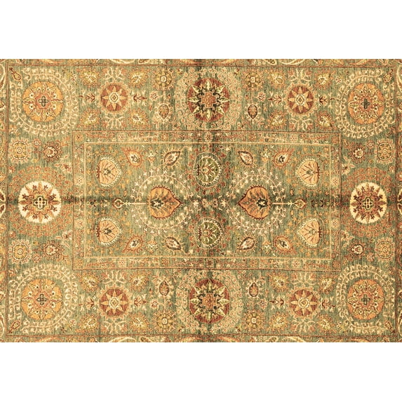 Ahgly Company Indoor Rectangle Oriental Brown Traditional Area Rugs, 7' x 9'