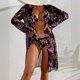 thumbnail image 1 of Traje de baño de 2 piezas para mujer, trajes de baño para mujer, conjuntos de bikini florales para mujer con top de malla con tiras laterales y tanga, tops de 3 piezas para mujer., 1 of 9