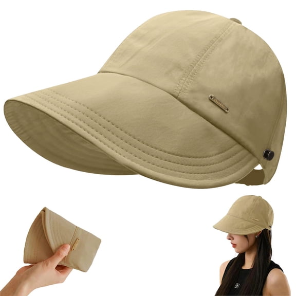 DOVACKA Women's UPF 50  Wide Brim Sun Hat, UV Protection Adjustable Ponytail Hat, Packable for Hiking Fishing Beach