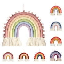 Visland Rainbow Wall Hanging, Macrame Woven Rainbow, Rainbow Wall Decor, Baby Room Decor, Nursery Gift