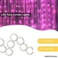 thumbnail image 4 of Perfect Holiday 300 LED Curtain String Lights Plug In With 8 Light Modes - Pink, 4 of 5