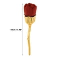 thumbnail image 2 of Unique Bargains 1 Pc Flower Shape Powder Brush for Business Travel Gold Tone Red Artificial Fiber Wool Plastic, 2 of 5