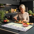 thumbnail image 3 of Renewold Ceramic Glass Stove Top Cover Stove Mat Stove Burner Cover Multipurpose Rubber Desk Saver Pad Washer Dryer Top Cover Range Cover for Counter Top, Hummingbird Wisteria Flower, 3 of 7