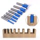 thumbnail image 3 of Fresa de ranura, fresa recta para madera, juego de herramientas de fresado de carburo de tungsteno (7 piezas, azul), 3 of 4