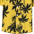 thumbnail image 4 of LNMQLPDBS Boys Hawaiian Shirt Tropical Botanical Print Short Sleeve T Shirts Toddler Button Down Lapel Shirt Summer Trendy Loose Casual Tops for Kids B 5 Years, 4 of 5