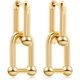 thumbnail image 1 of Pendientes de aro chapados en oro de 14 quilates con forma de bola en forma de U estilo Y2K, cadena de eslabones gruesos, pendientes de aro de círculo grueso, cadena de eslabones de clip, joyería, pe JAMW Sencillez, 1 of 5