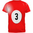 thumbnail image 2 of Halloween Billiard Pool Ball Three Costume All Over Mens T Shirt, 2 of 2