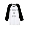 thumbnail image 1 of Mommy Of One Unisex 3/4 Sleeves Baseball Raglan T-Shirt Tee White Black X-Small, 1 of 4