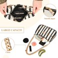 thumbnail image 2 of FORMRS Womens Shoulder Bag with Chain Strap Clutch Purse Cute Tote Handbag, Black Abstract Stripes, 2 of 7