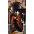 thumbnail image 3 of Hans Fries 12x18 Black Modern Framed Museum Art Print Titled - Joachim and Anne at the Golden Gate (1512), 3 of 5