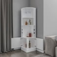 thumbnail image 6 of We Have Furniture Corner Bar Cabinet Cleveland Eco, Living Room, White, 6 of 6