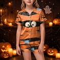 thumbnail image 2 of Leey-World Toddler Girl Pajamas Girls Satin Pajamas Summer Short Sleeve Button Down Silky Nighty PJS 2PCS Sleepwear Set Size 2-13Years, 2 of 6