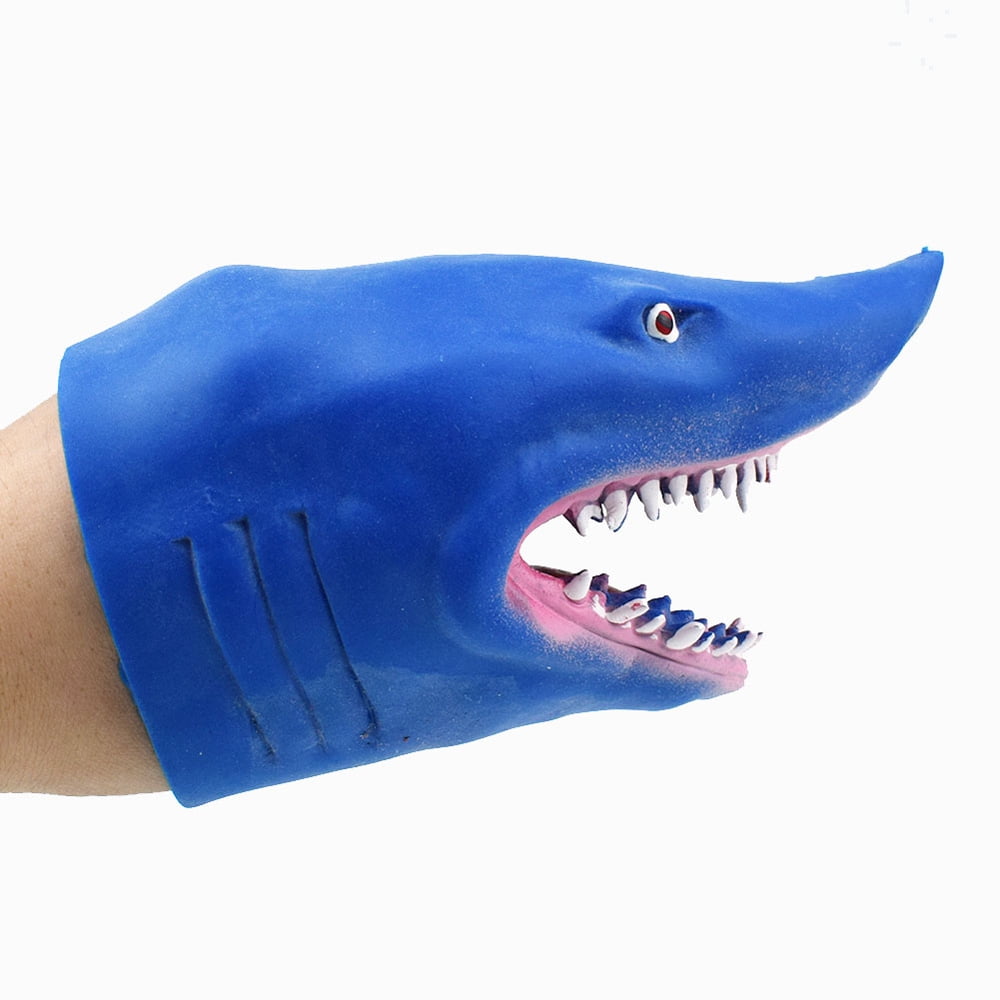 rubber shark hand puppet