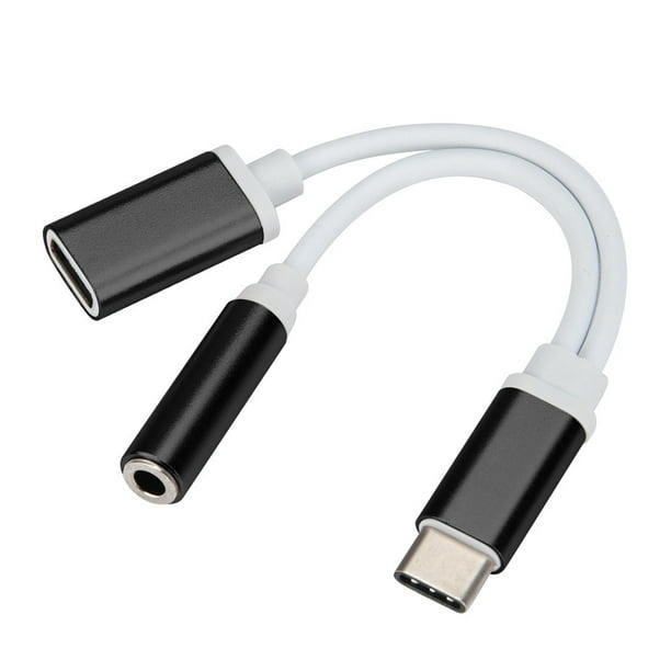 USB TypeC To 3.5mm Jack AUX Headphone Audio Splitter Converter Adapter