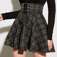 thumbnail image 4 of Jupe Femme Mode Rétro Punk à Carreaux Imprimée à Bretelles avec Fermeture Éclair Jupe Courte, 4 of 6