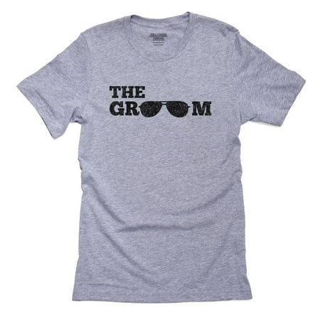 Bachelor Party The Groom Aviators Graphic Men's Grey T-Shirt
