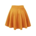 thumbnail image 2 of Made by Johnny Women's Basic Versatile Stretchy Flared Skater Skirt L MUSTARD, 2 of 6