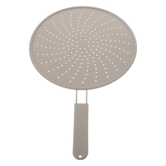 Silicone and Stainless Steel Splatter Screen with Handle for Kitchen Grease Oil Splash Guard Easy
