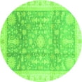 thumbnail image 1 of Ahgly Company Indoor Round Oriental Green Modern Area Rugs, 8' Round, 1 of 4