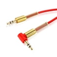 thumbnail image 2 of Cable De Audio Auxiliar Para Automóvil Conector De 3,5 Mm Macho A Macho Hifi Cable De Audio Estéreo Universal Con Ángulo De 90 Grados Yuarrent VI008652-02, 2 of 6