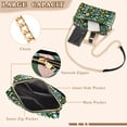 thumbnail image 3 of FORMRS Women Crossbody Purse with Chain Strap Vegan Leather Shoulder Handbag, Flourish Flowers Pattern, 3 of 7