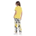 thumbnail image 4 of WTOBBY Plus Size Women's Short Sleeve Printed Scrubs Set, V-Neck with Pockets, Animal Floral Theme, 2-Piece Nursing Uniform, Medical Workwear for Healthcare Professionals,Yellow S, 4 of 6