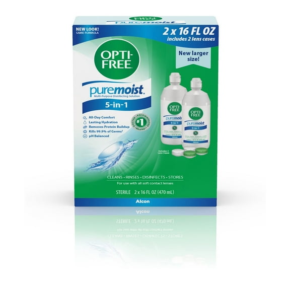 Opti-Free Puremoist Multi-Purpose Disinfecting Solution 16 oz., 2 Pack