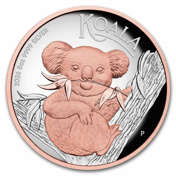 2026 Australia 5 oz Silver Gilded Koala Proof (High Relief)