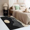 thumbnail image 3 of Mountain Rugs for Bedroom - Mountain Rug & Home Decor, Moon Black and White Rugs for Entryway, Washable Rugs, 3x5 Area Rug, Non Slip Small Indoor Door Mat, Abstract Carpet & Room Decorations, 3 of 7