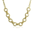 thumbnail image 2 of Bling Jewelry Womens Chunky Oval Link Collar Necklace Toggle Clasp in Matte Gold, 2 of 4