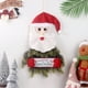 thumbnail image 4 of Corona navideña iluminada de Papá Noel con pino para otoño, bodas, cumpleaños, Halloween, Acción de Gracias, Navidad, decoración navideña de 19,7 pulgadas, 4 of 8