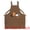 Brown, variant on Unique Bargains Durable Cotton Kitchen Apron with Pockets for Cooking 28.4x26in Blue