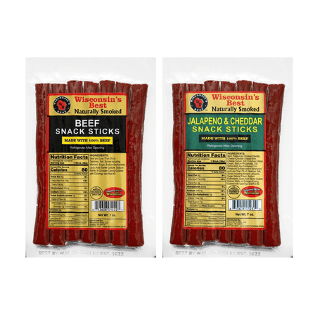 Beef & Jalapeno Cheddar Meat Sticks - 2 Pack