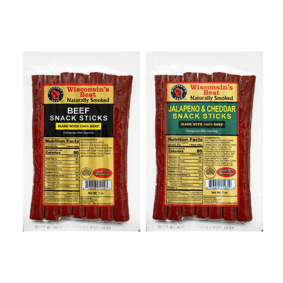 Beef & Jalapeno Cheddar Meat Sticks - 2 Pack