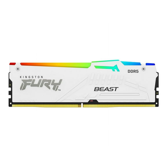 Kingston FURY Beast RAM Module - For Motherboard - 16 GB (1 x 16GB) - RGB - DDR5-6000/PC5-48000 DDR5 SDRAM - 6000 MHz Single-rank Memory - CL36 - 1.35 V.
