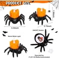 thumbnail image 5 of 6 velas de té de Halloween, velas LED sin llama de Halloween con pilas, luces de té de araña de Halloween, velas eléctricas falsas para decoración de fiesta de Halloween, 5 of 5