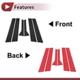 thumbnail image 3 of Pegatina Antirrayaduras del Recorte de Ventana del Pilar de la Puerta Unique Bargains para Hyundai Accent Hatchback 2011-2017 Negro Frontal Trasero Izquierda Derecha 6 Pcs, 3 of 6