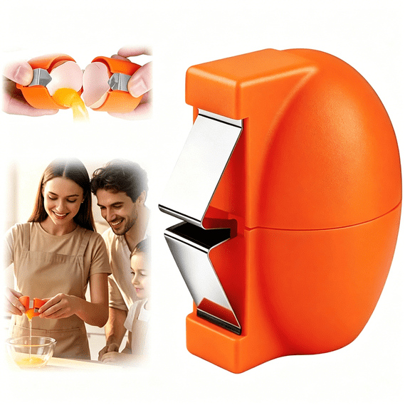 EXLEAF Egg Shell Opener Egg Cracker Tool Stainless Steel,Multifunctional Egg Shell Opener for Raw Or Hard-Boiled Eggs,Kitchen Gadget for Cooking Baking