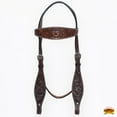 thumbnail image 4 of HILASON Western Horse Headstall Breast Collar Set Tack Genuine American Leather, 4 of 8