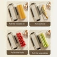 thumbnail image 4 of YIKA Tupperware Container Long Strip Refrigerator Organizer Food Grade Storage Box With Drainage Shelf Kitchen Storage M, 4 of 6