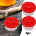 thumbnail image 2 of Binwennn 4 Petits Mini Shakers à Emporter Camping Pique-Nique Extérieur Cuisine Boîtes à Lunch Voyage Transparent avec Couvercles Rouges Distributeur Hermétique Petit Pot Organisateur Contenants 4 Onces Verre avec Couvercles Audacieux et Trié, 2 of 6