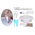 thumbnail image 4 of Soporte para decoración de tartas giratorias de material acero inoxidable de 74 unids/set de glaseado en ángulo, 3 de , decoraciones BLESIY Soporte de plato giratorio para pasteles, 4 of 8