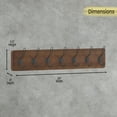 thumbnail image 7 of HBCY Creations 34" x 4" Rustic Brown Wall Mounted Storage Rack-7 Hooks-Pine Wood Floating Shelves, 7 of 7